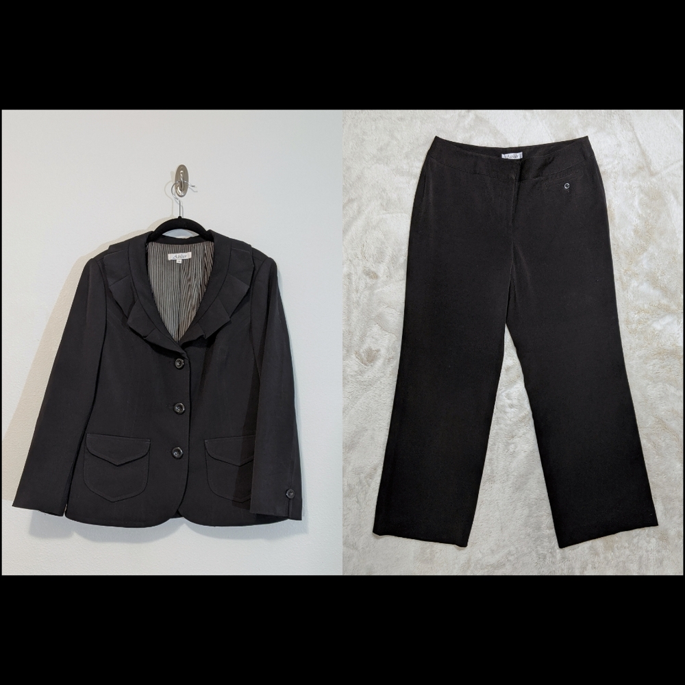 Atelier Women's 2-Piece Black Power Suit | 10